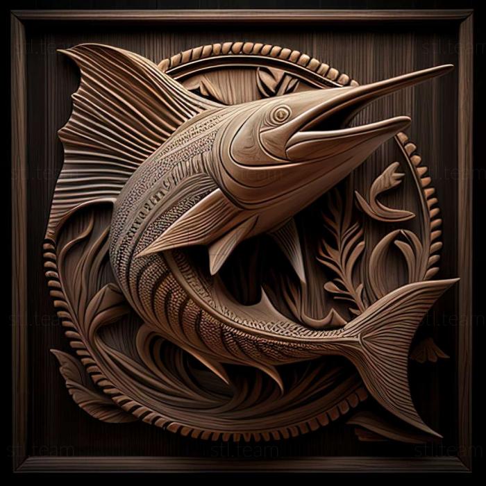 3D model Swordfish genus of fish fish (STL)